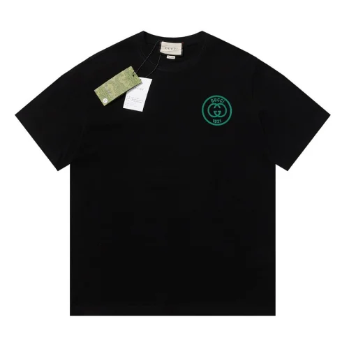Футболка Gucci With Small Green Logo "Black"
