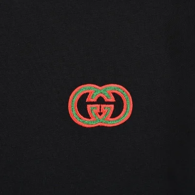 Футболка Gucci With Green Text Logo On The Back "Black" фото № 5
