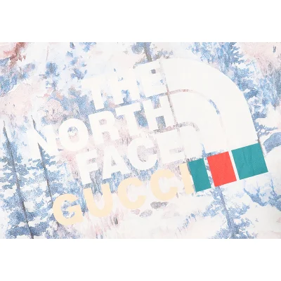 Футболка Gucci X The North Face Big Logo "White/Blue" фото № 9