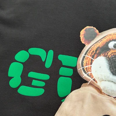 Футболка Gucci Tiger In A Hoodie "Black" фото № 6