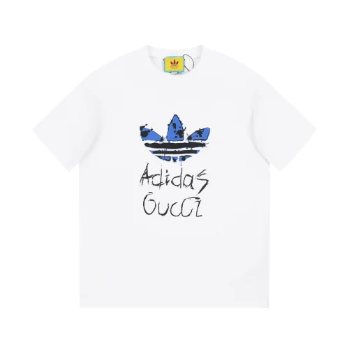 Футболка Gucci X Adidas Logo In The Center "White"