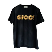 Футболка Gucci Made Of Sequin Logo "Black"