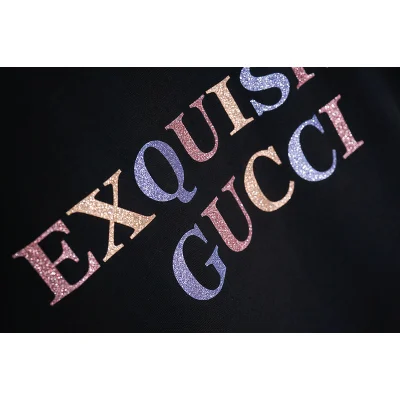Футболка Gucci Exquisite Shining Inscription "Black" фото № 7