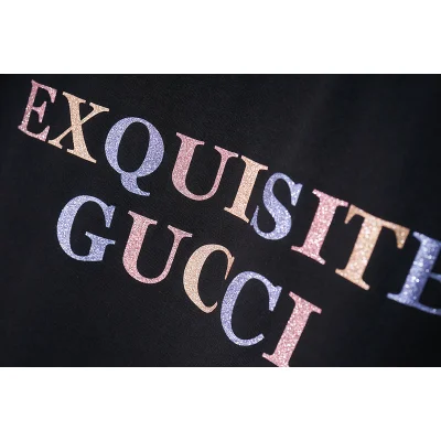 Футболка Gucci Exquisite Shining Inscription "Black" фото № 4