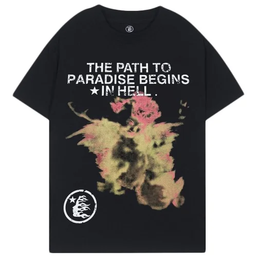 Футболка Hellstar Front Inscription The Path To Paradise Begins In Hell "Black"