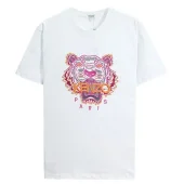 Футболка Kenzo With Pink Tiger Head Embroidery "White"