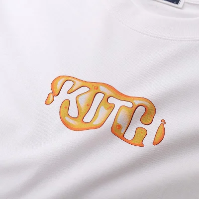 Футболка Kith Logo Yellow Flame "White" фото № 6