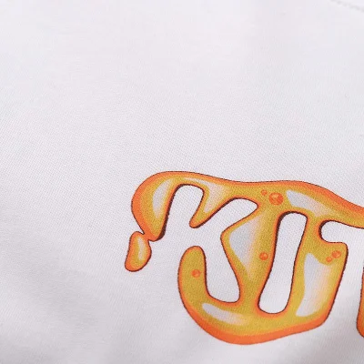 Футболка Kith Logo Yellow Flame "White" фото № 7