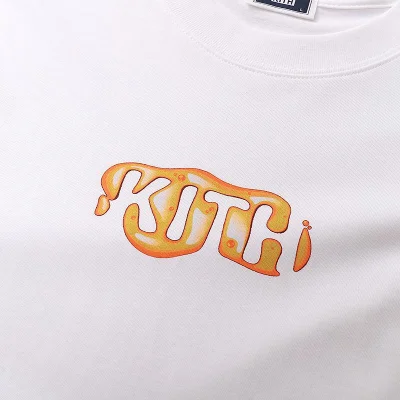 Футболка Kith Logo Yellow Flame "White" фото № 4