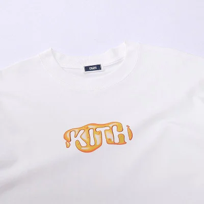 Футболка Kith Logo Yellow Flame "White" фото № 3