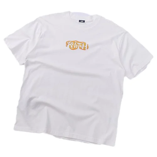 Футболка Kith Logo Yellow Flame "White"