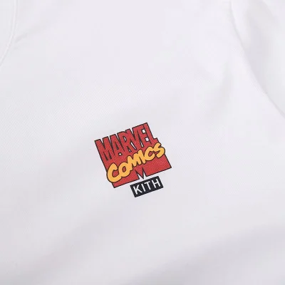 Футболка Kith Marvel Comics Logo "White" фото № 4