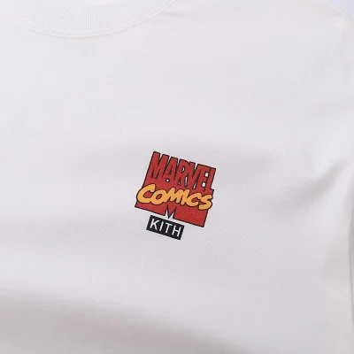 Футболка Kith Marvel Comics Logo "White" фото № 3