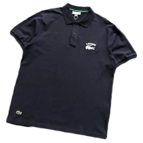 Поло Lacoste Lettering And Small Logo "Gray"