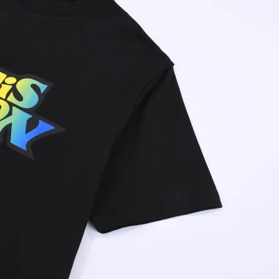 Футболка Louis Vuitton Rainbow Color Logo "Black" фото № 2