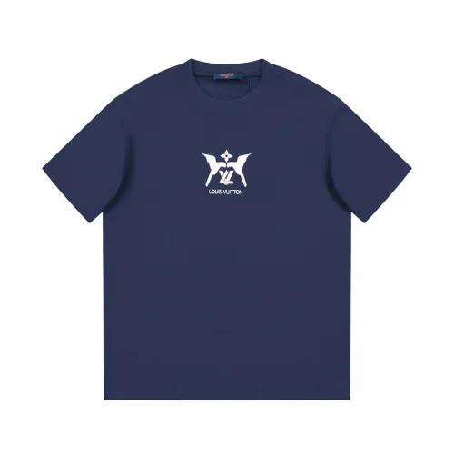 Футболка Louis Vuitton Print With Logo And Birds "Blue"