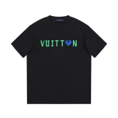 Футболка Louis Vuitton With A Blue Heart In The Logo "Black"