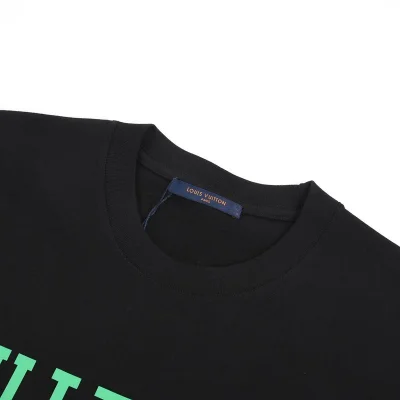 Футболка Louis Vuitton With A Blue Heart In The Logo "Black" фото № 2
