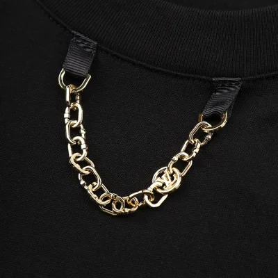 Футболка Louis Vuitton With Leather Pocket And Chain "Black" фото № 4