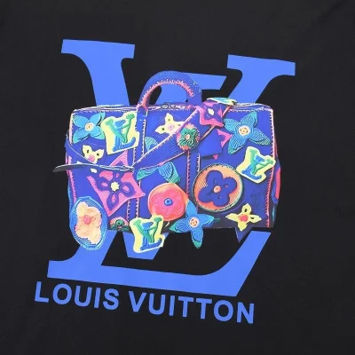 Футболка Louis Vuitton With Bright Print Of Travel Bag "Black" фото № 6
