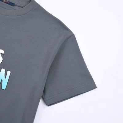 Футболка Louis Vuitton Blue Logo "Gray" фото № 5