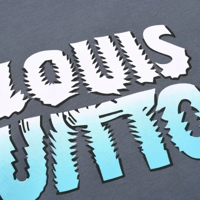 Футболка Louis Vuitton Blue Logo "Gray" фото № 6