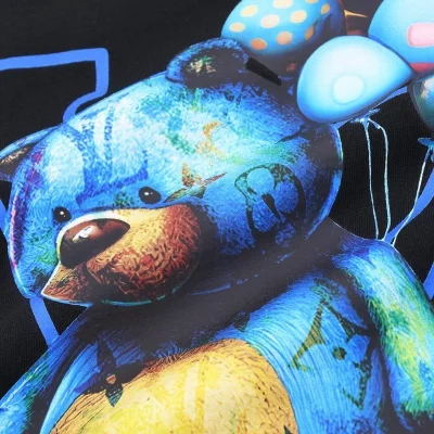Футболка Louis Vuitton Blue Bear With Balloons "Black" фото № 2