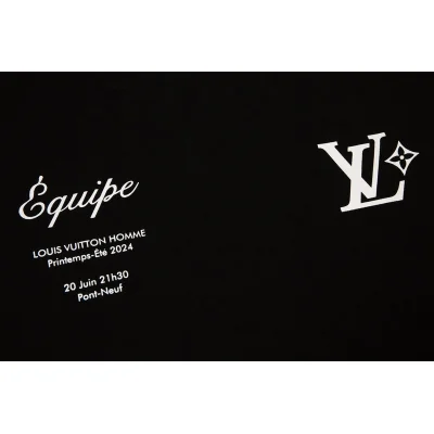 Футболка Louis Vuitton With Compact Text "Black" фото № 3