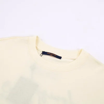 Футболка Louis Vuitton With Beautiful Logo Lettering Font "Cream" фото № 7