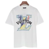 Футболка Louis Vuitton Inscription On Multicolor Logo Symbols "White"