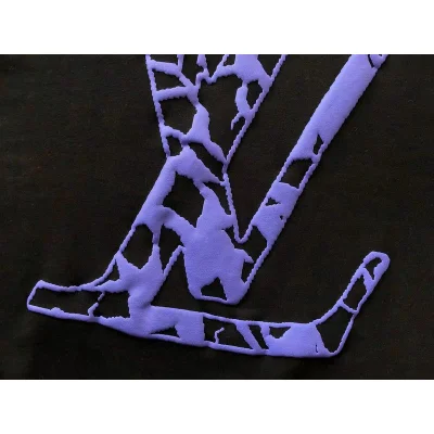 Футболка Louis Vuitton Colorful Logo Letters Front And Colorful Logo Back "Black" фото № 6