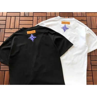 Футболка Louis Vuitton Colorful Logo Letters Front And Colorful Logo Back "Black" фото № 7