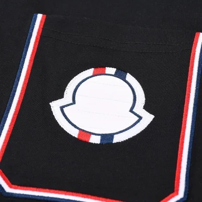 Футболка Moncler Striped Pocket "Black" фото № 4