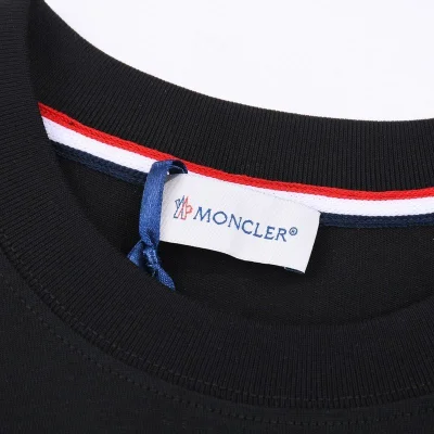 Футболка Moncler Striped Pocket "Black" фото № 8