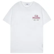 Футболка MSGM Back Inscription Club Paradiso "White"