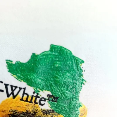 Футболка Off White With Bright Logo Made Of Paints "White" фото № 2