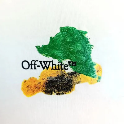 Футболка Off White With Bright Logo Made Of Paints "White" фото № 8