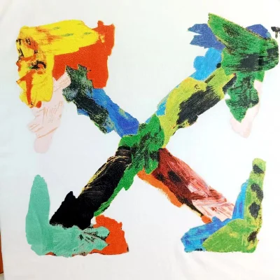 Футболка Off White With Bright Logo Made Of Paints "White" фото № 9