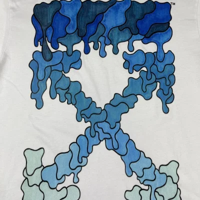 Футболка Off White Blue Bony Print "White" фото № 6