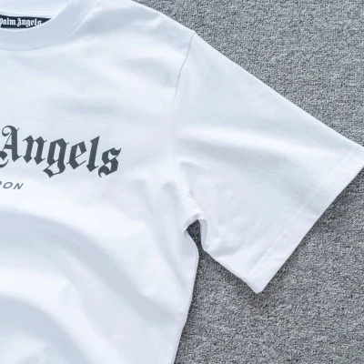 Футболка Palm Angels Painted Over "White/Violet" фото № 6