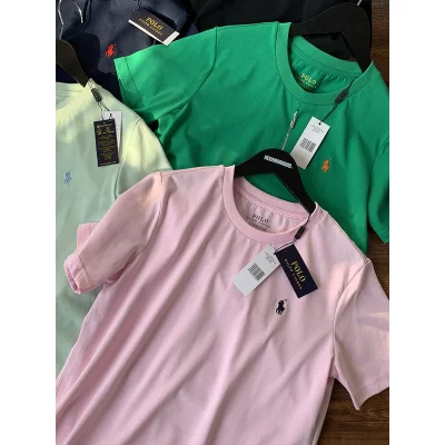Футболка Polo With Logo Brand "Pink" фото № 2