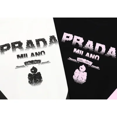 Футболка Prada Logo Made Of Cubes "White" фото № 3