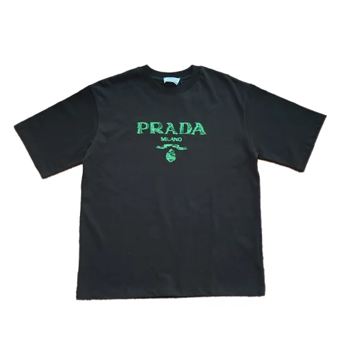 Футболка Prada Green Central Logo "Black"