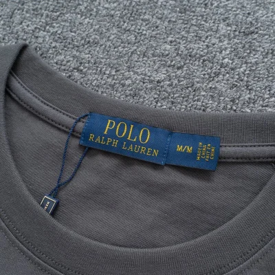 Футболка Ralph Lauren With Small Logo In The Center "Gray" фото № 4