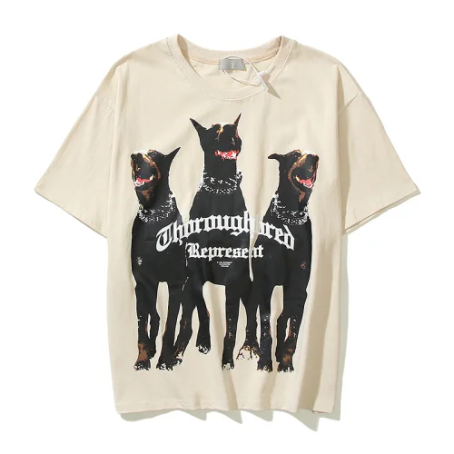 Футболка Represent Print With A Dog "Cream"