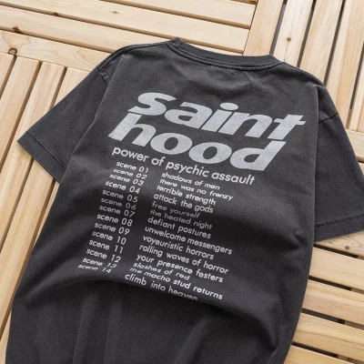 Футболка Saint Michael With Motorcycle Print "Black" фото № 4