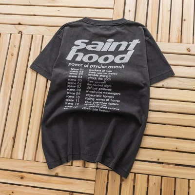 Футболка Saint Michael With Motorcycle Print "Black" фото № 5