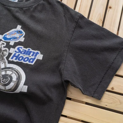 Футболка Saint Michael With Motorcycle Print "Black" фото № 8