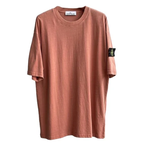 Футболка Stone Island Without Inscriptions But With Patch "Peach"