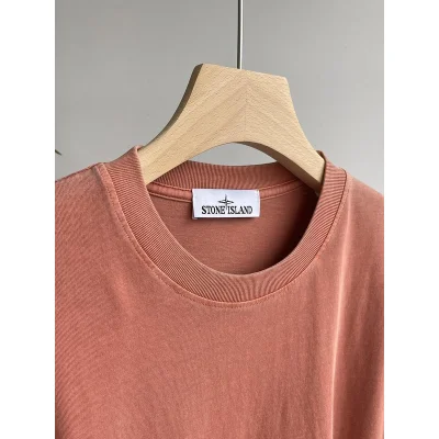 Футболка Stone Island Without Inscriptions But With Patch "Peach" фото № 3